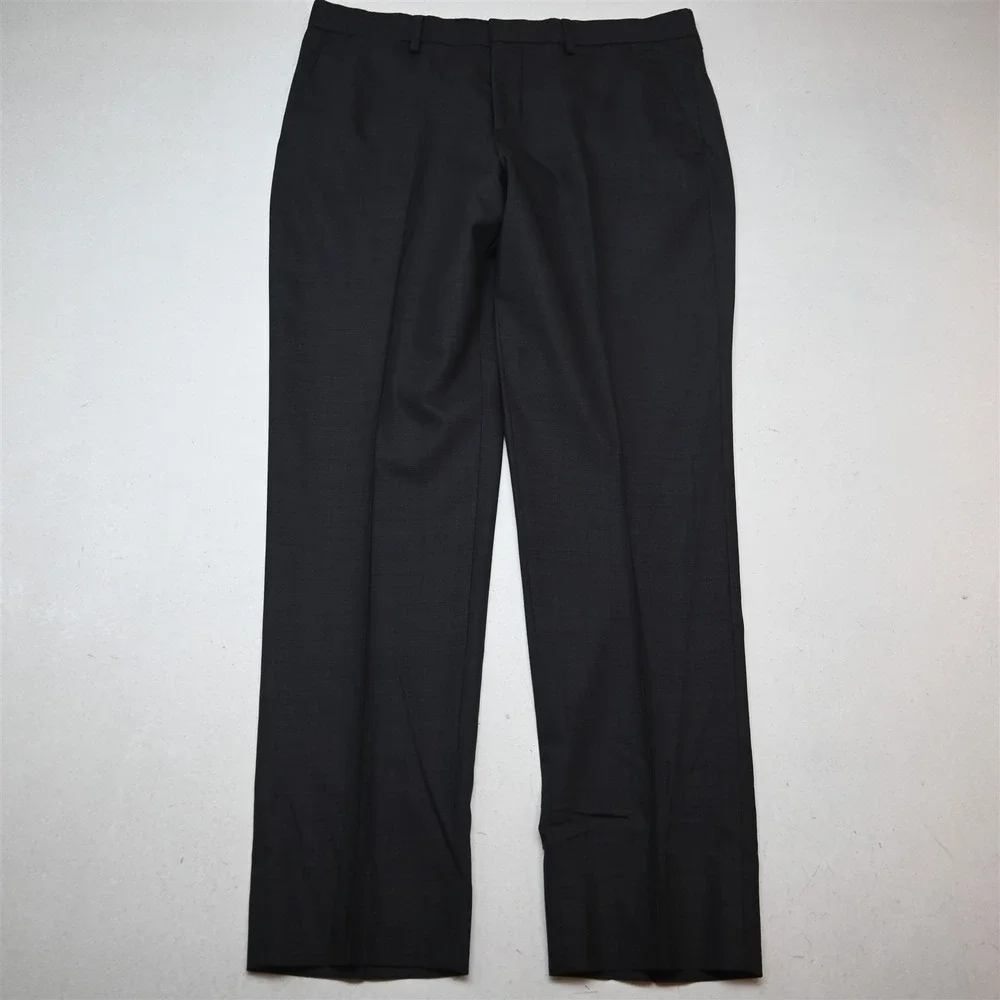 Express 40R 32x30 Gray Wool Photographer Fitted Slim Mens Jacket Pants Suit